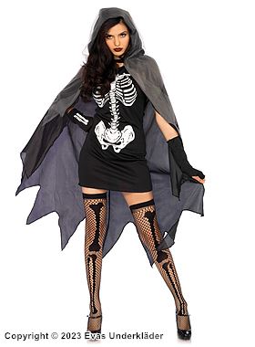 Halloween-Thema, Kostüm-Kleid, Kapuze, Lumpen, Skeleton